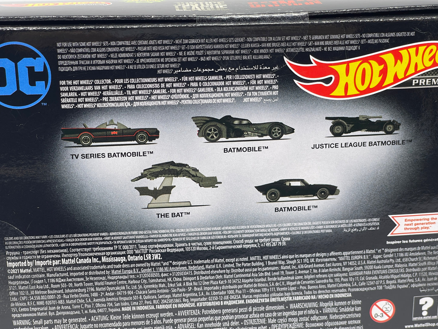 Hot Wheels Premium "DC Batman 5-Pack" 5 Vehicles Collectors Real Riders