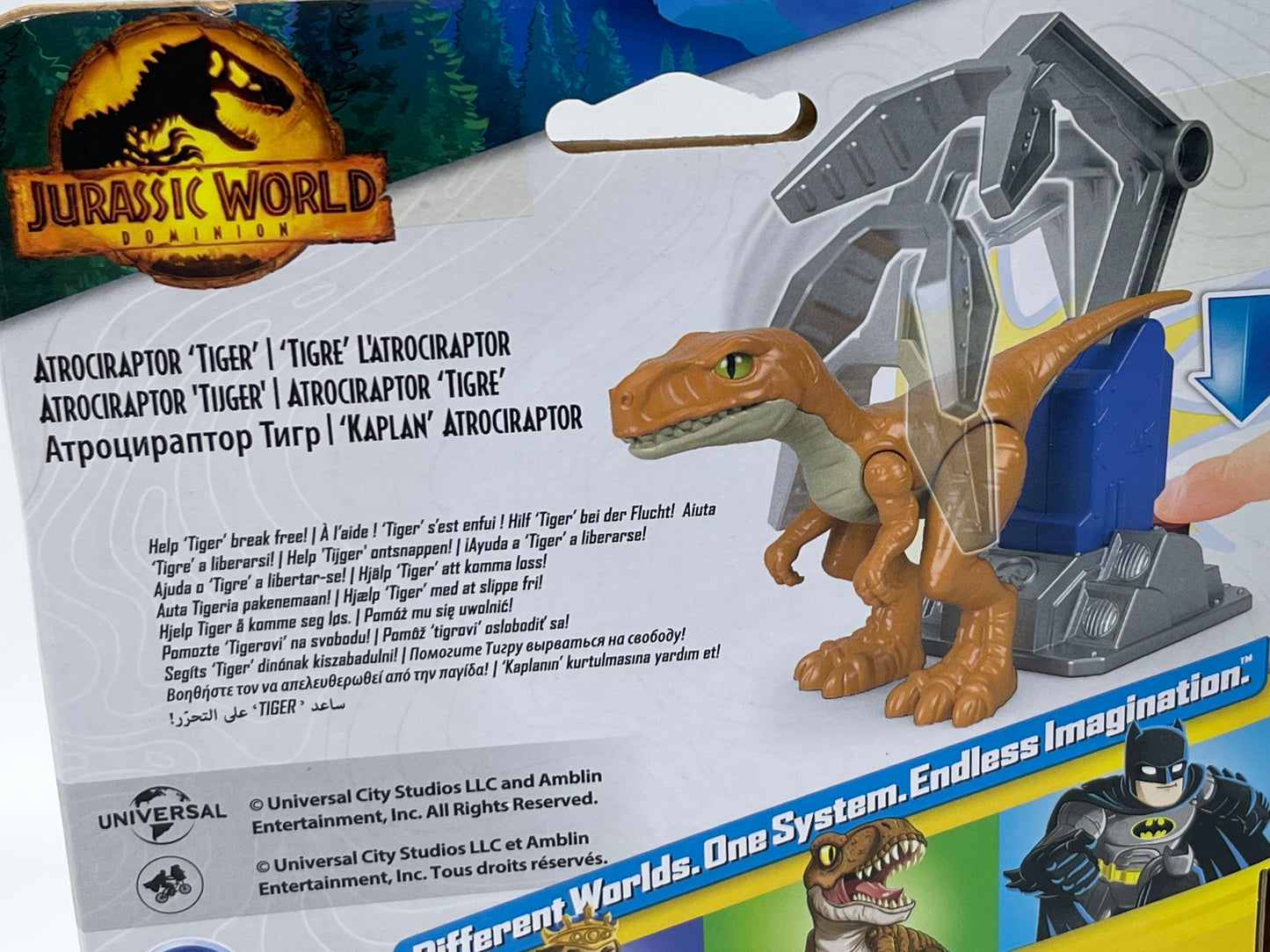 Jurassic World Dominion "Atrociraptor Tiger" - Baby Dinosaur Imaginext (Mattel)