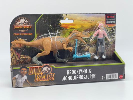 Jurassic World Dino Escape "Brooklynn & Monolophosaurus" mit Zubehör (Mattel)