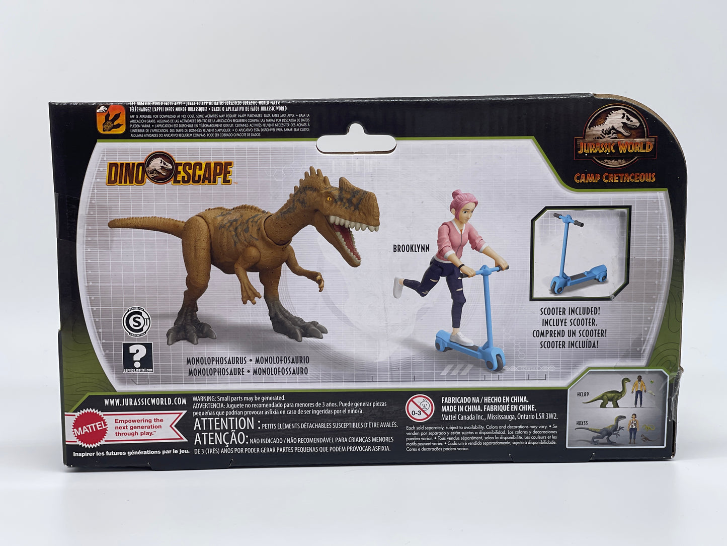 Jurassic World Dino Escape "Brooklynn & Monolophosaurus" mit Zubehör (Mattel)