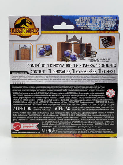 Jurassic World Dominion Velociraptor Blue und Gyrosphere Micro Collection Spielset