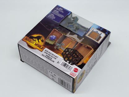 Jurassic World Dominion Velociraptor Blue und Gyrosphere Micro Collection Spielset