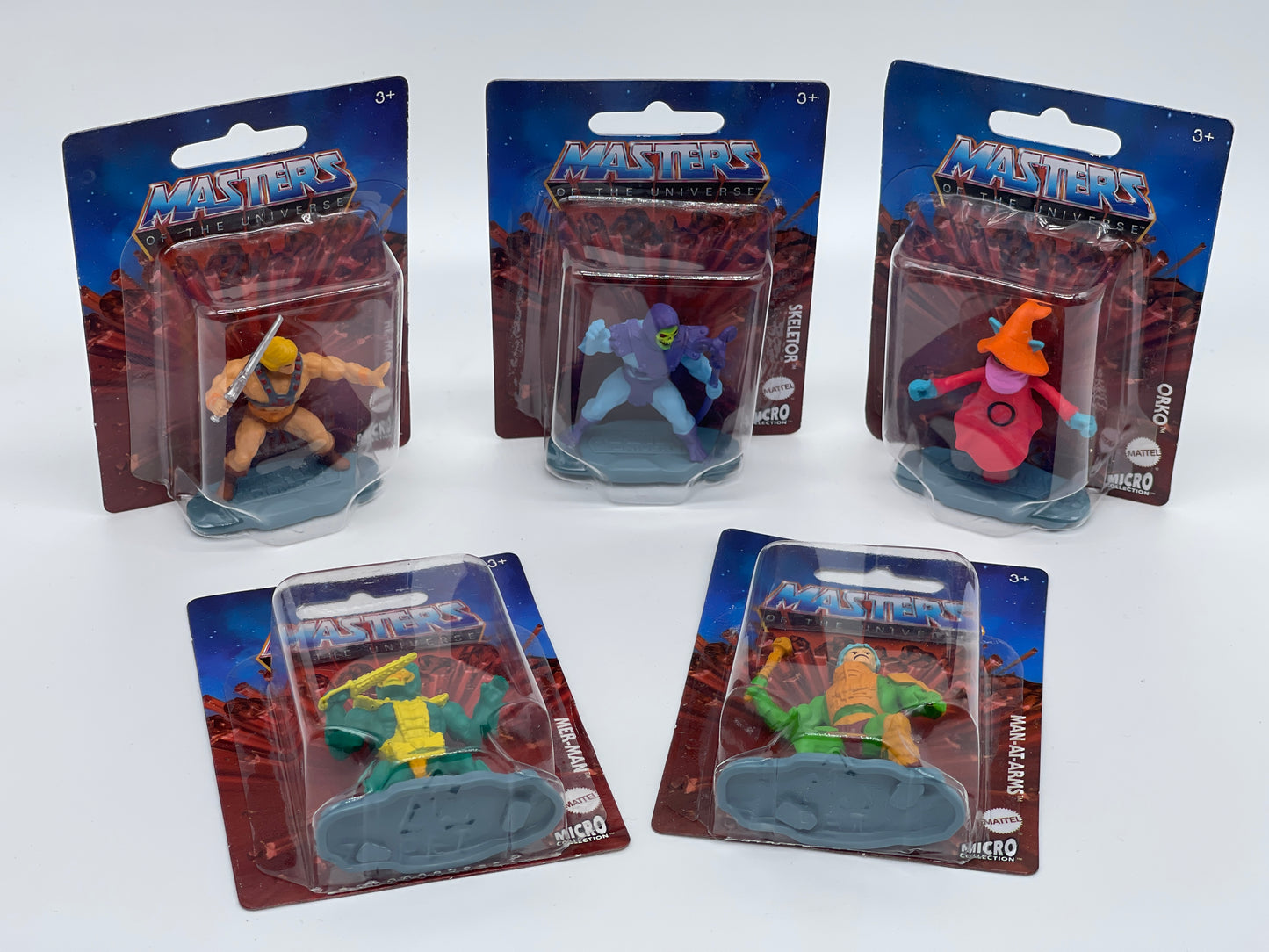 Masters of the Universe Micro Collection He-Man Skeletor Orko Man at Arms Mer-Man